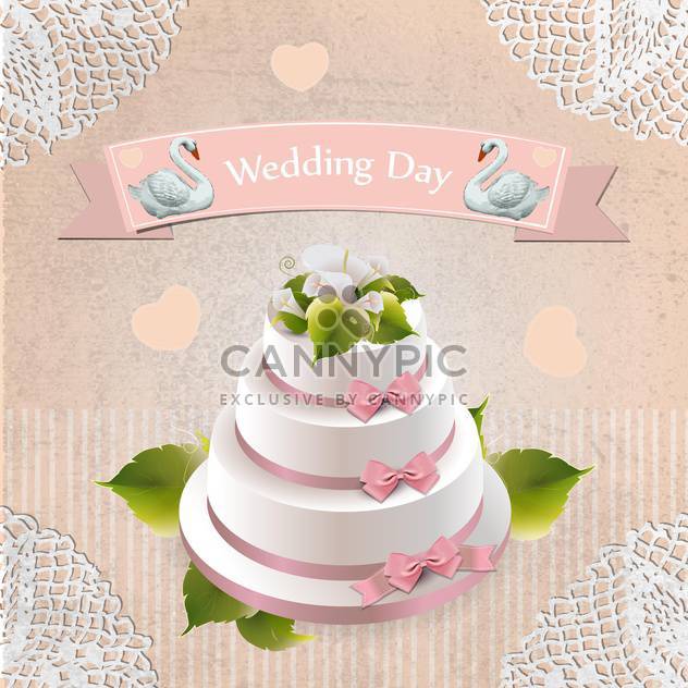 wedding day holiday cake background - Free vector #133808