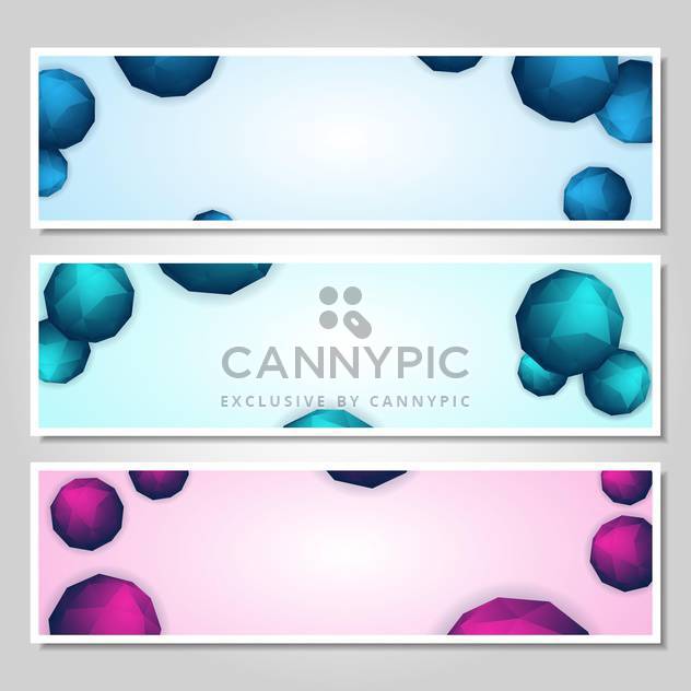 vector set of abstract banners - Free vector #134258