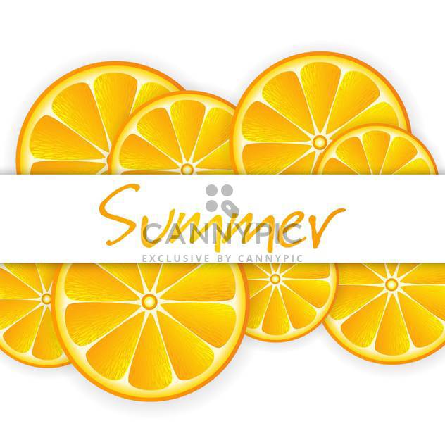 summer background with ripe oranges - vector gratuit #134268 