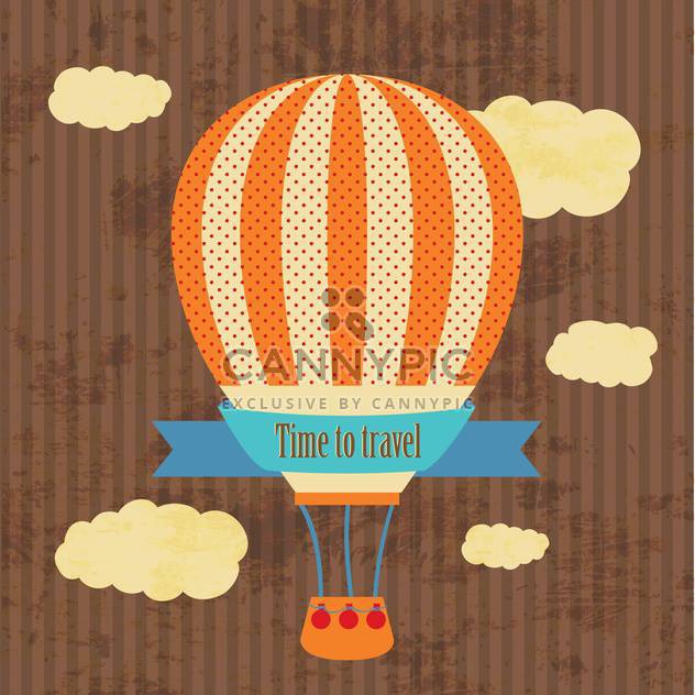 time to travel vintage greeting card - vector gratuit #134288 