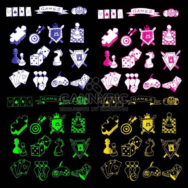 game icons sketch set - Free vector #134338