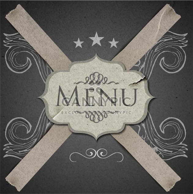 grunge vector template for menu restaurant - vector #134568 gratis