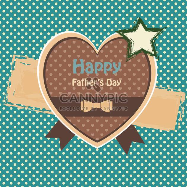 happy fathers day vintage card - vector #134648 gratis