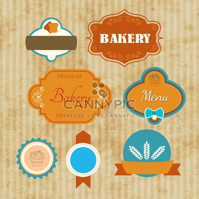 bakery labels vector set - vector gratuit #134728 