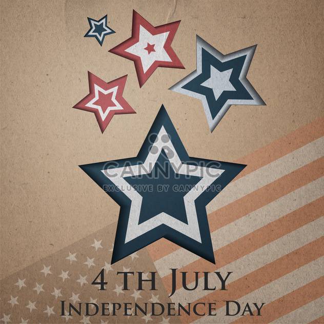 vintage vector independence day background - vector gratuit #134748 