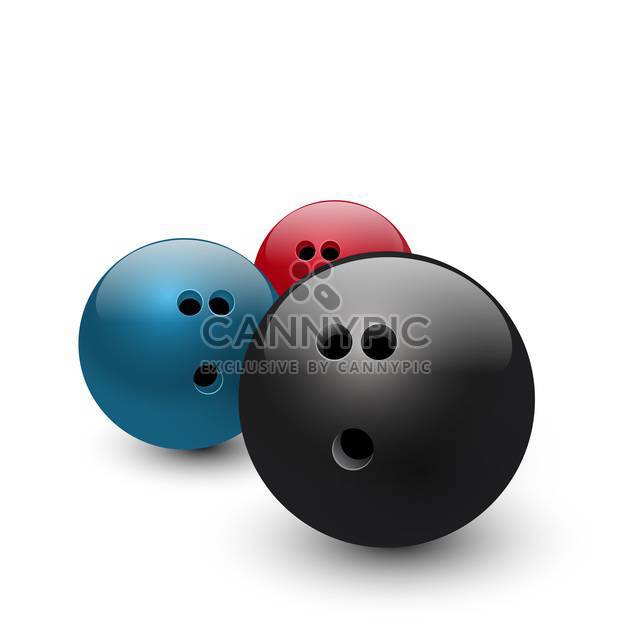 bowling balls vector illustration - бесплатный vector #134798