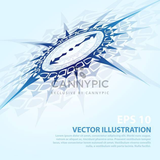 vector background with blue compass - vector gratuit #134908 