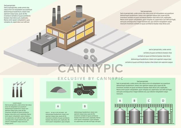 Detail infographic of factory production - vector #135298 gratis